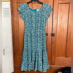 J CREW floral chiffon ruffle dress NWT 6